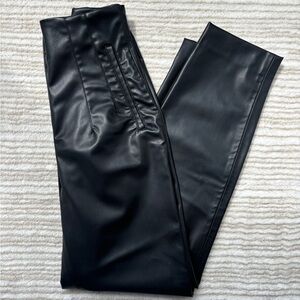 Zara High Waist Pants Vegan Leather XS